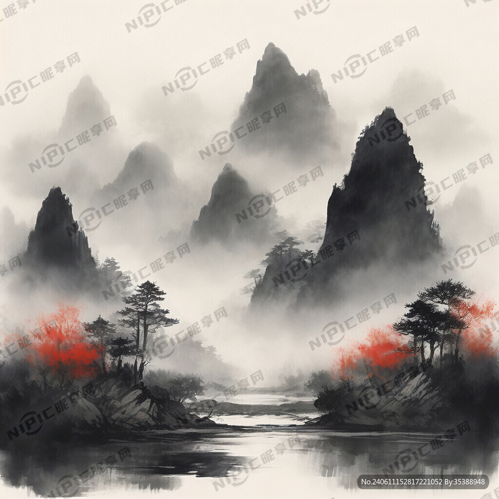 水墨意境作品集封面