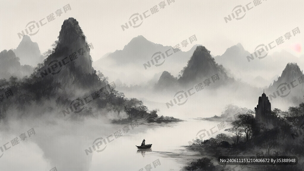 水墨意境作品集封面