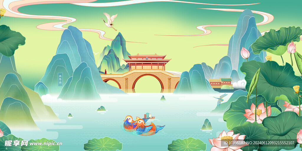 浓情端午手绘插画背景素材