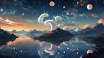 鲲鹏 梦幻星空  晶莹剔透 俯瞰大地 壮观