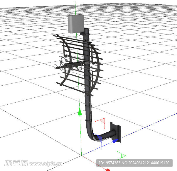 C4D模型 天线