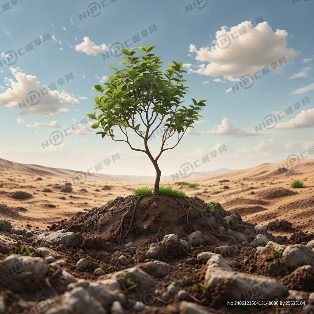 小树苗 土壤 植树 种树