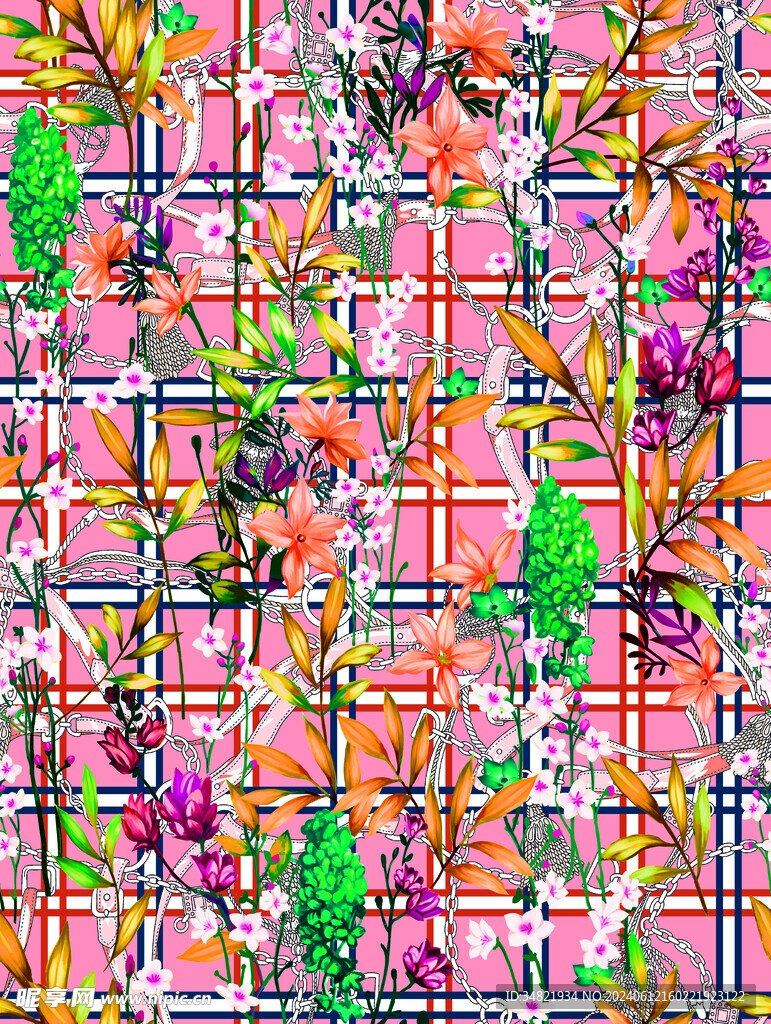 格子花花
