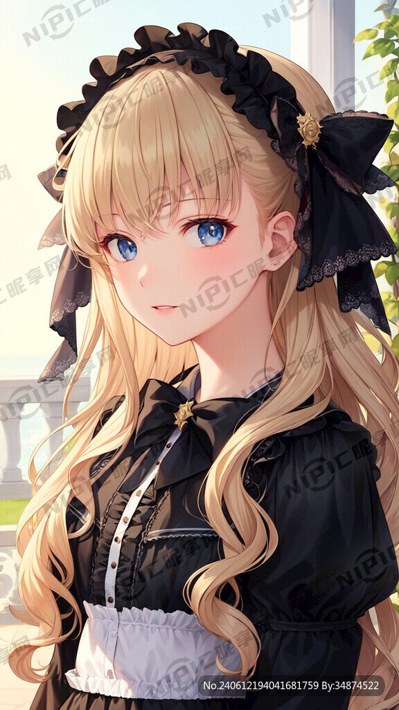 全脸图 洛丽塔服饰 现代美女 