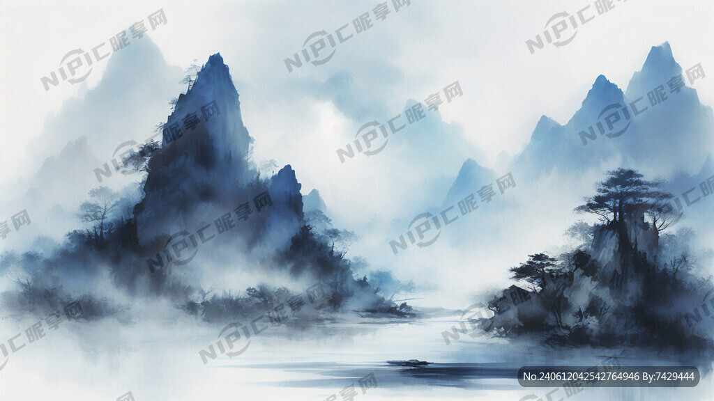 抽象山水 看起来像远景