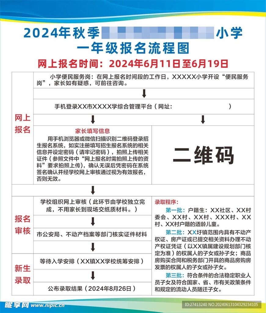 一年级新生报名流程