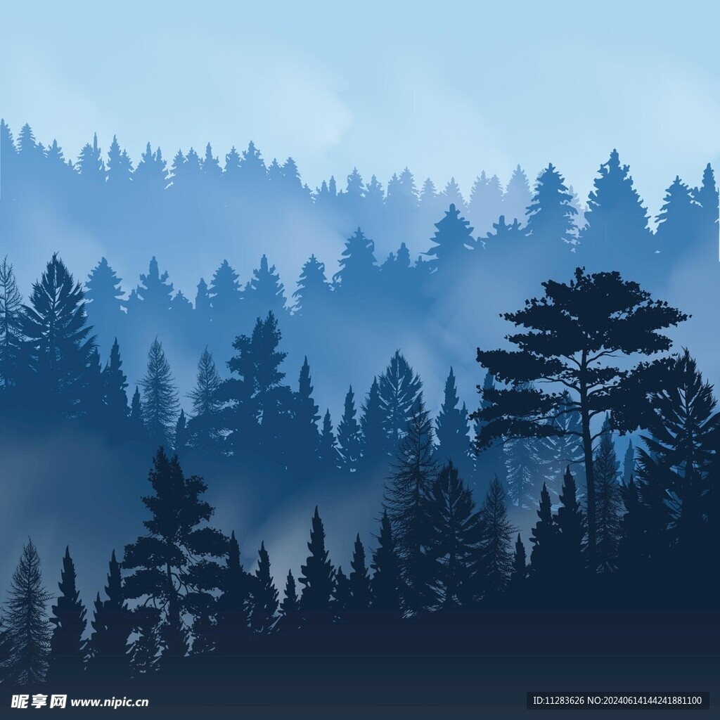 山林背景插画