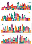 城市剪影 失量图