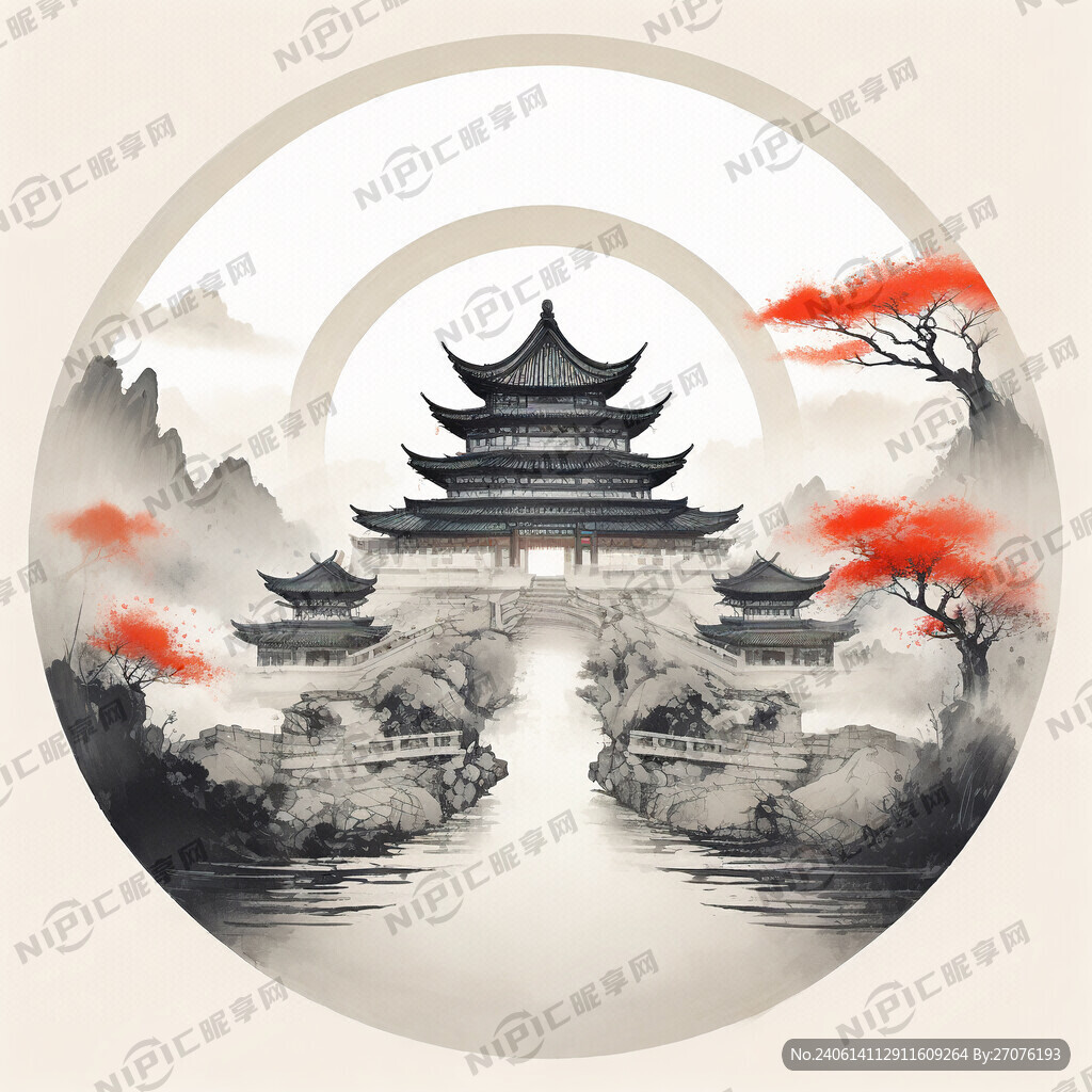 永丰御道四个字字形设计 矢量图