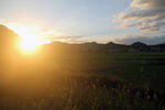 故乡田间的夕阳