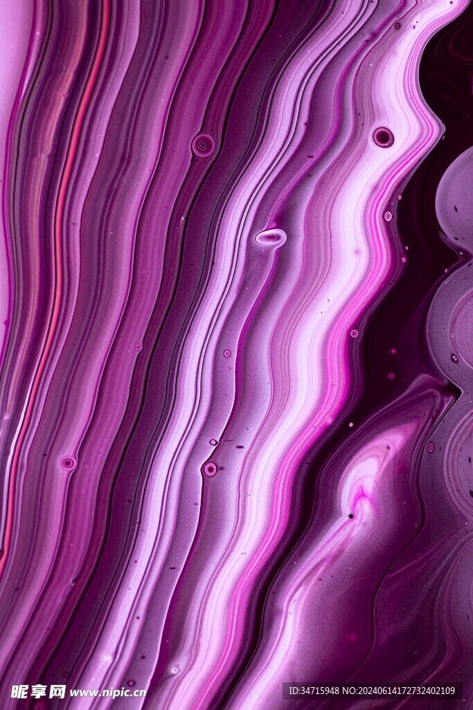 紫色丙烯画