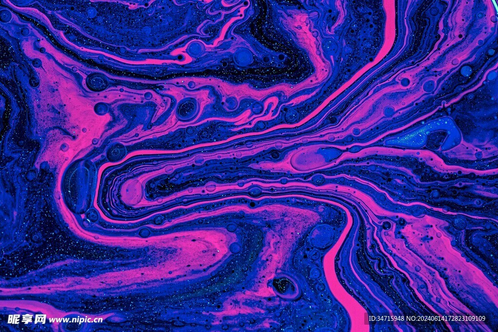 紫色丙烯画