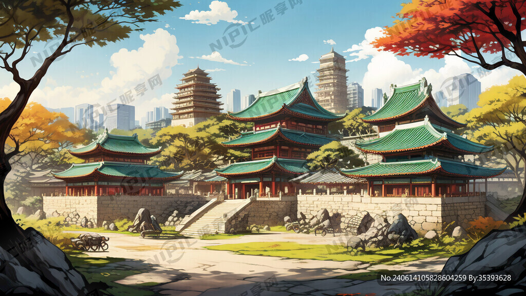 朝鲜古代建筑漫画