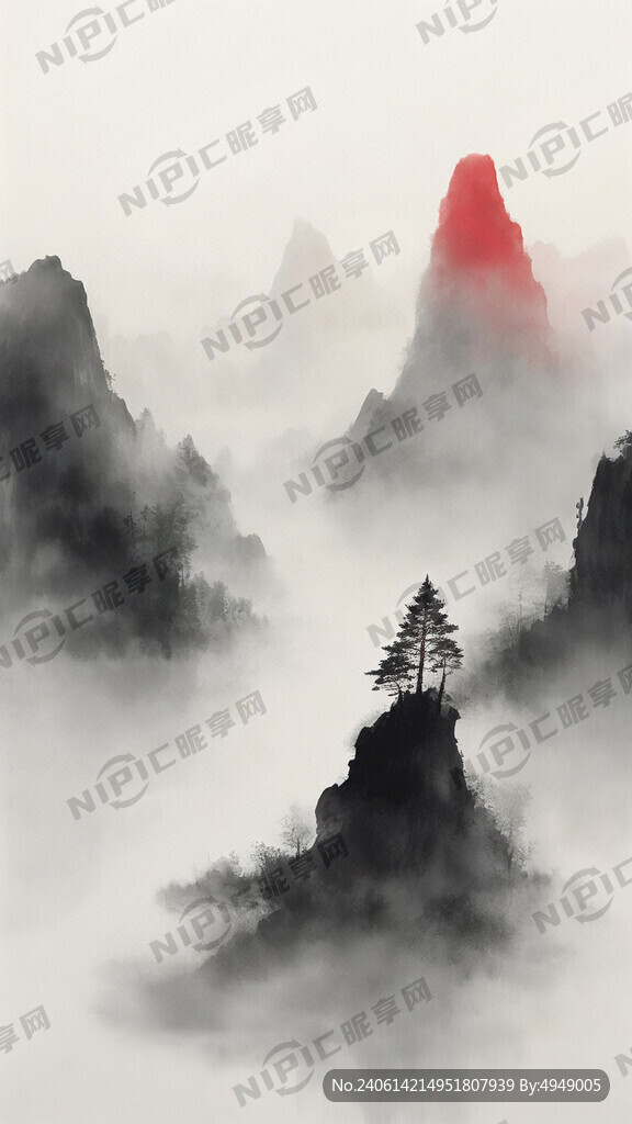 简约 水墨 抽象 意境 山水