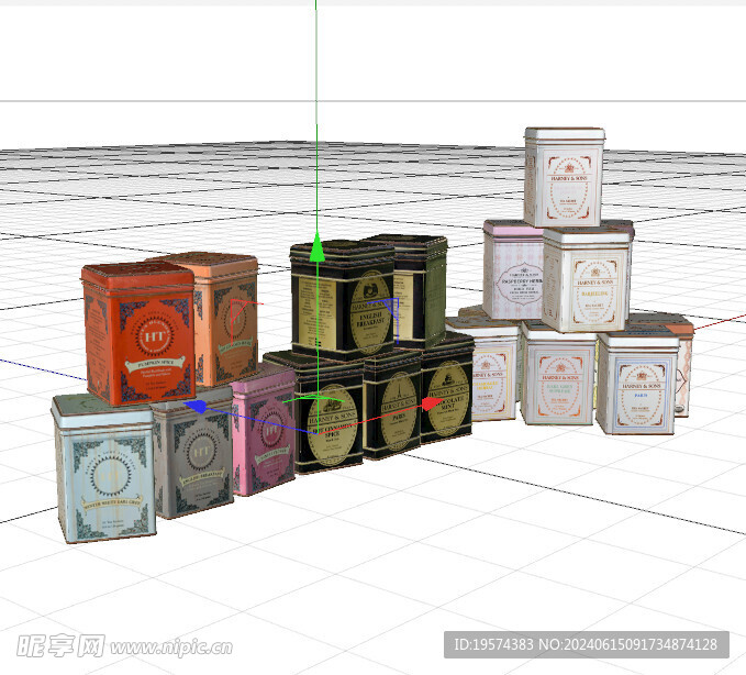 C4D模型 茶叶罐