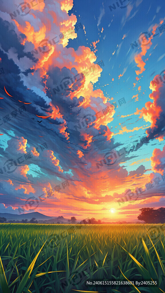 蓝蓝的天空 太阳 云朵 燕在飞