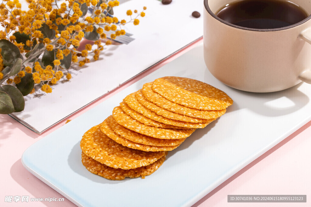 白芝麻薄饼零食