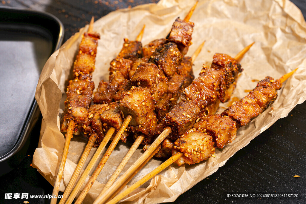 五花肉烤串