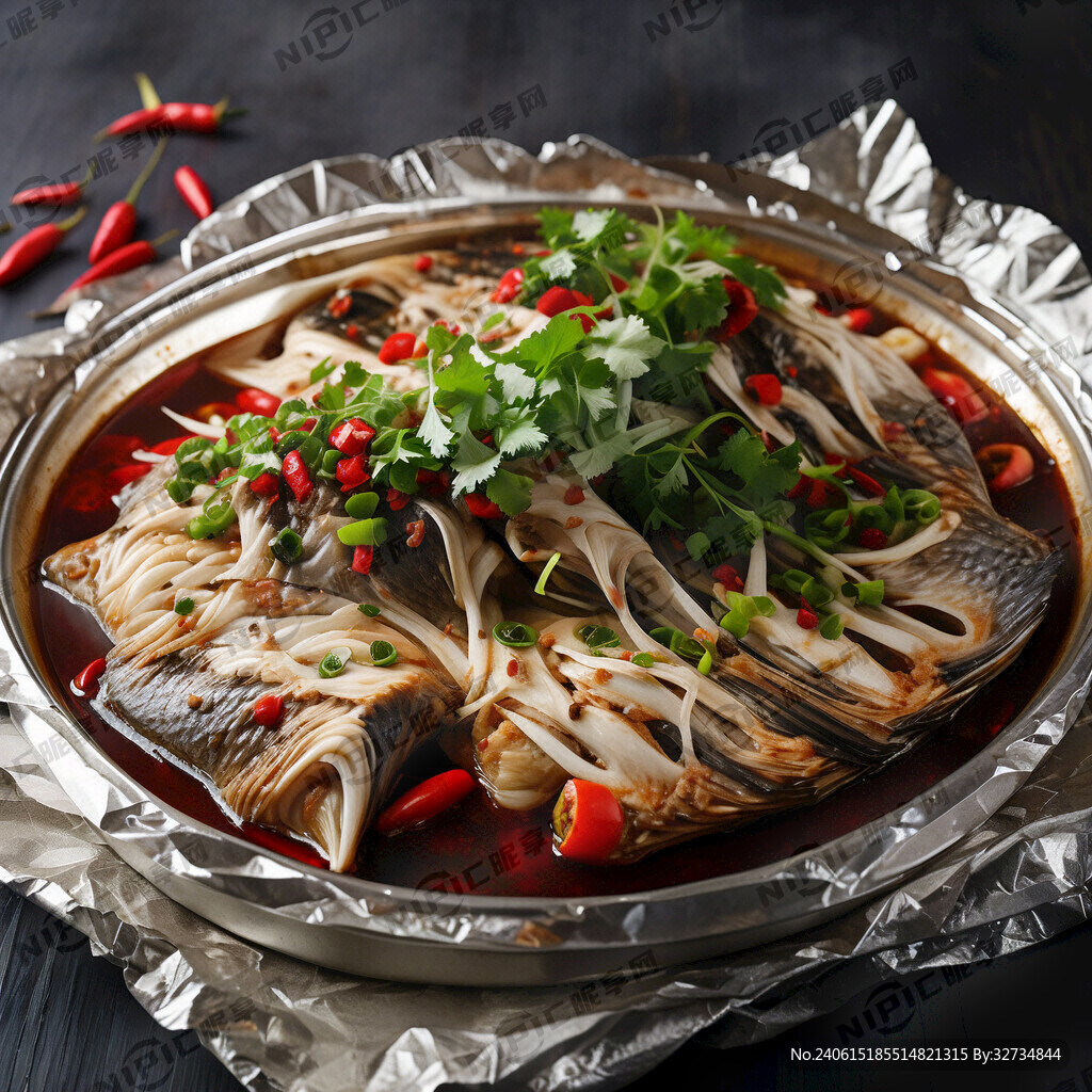 锡纸 青红剁椒 花鲢鱼头