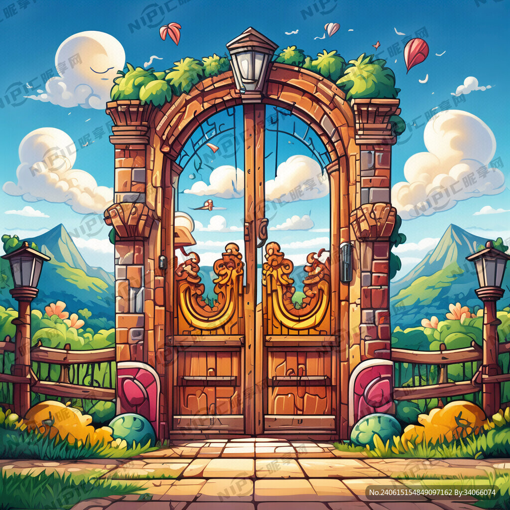 卡通大门