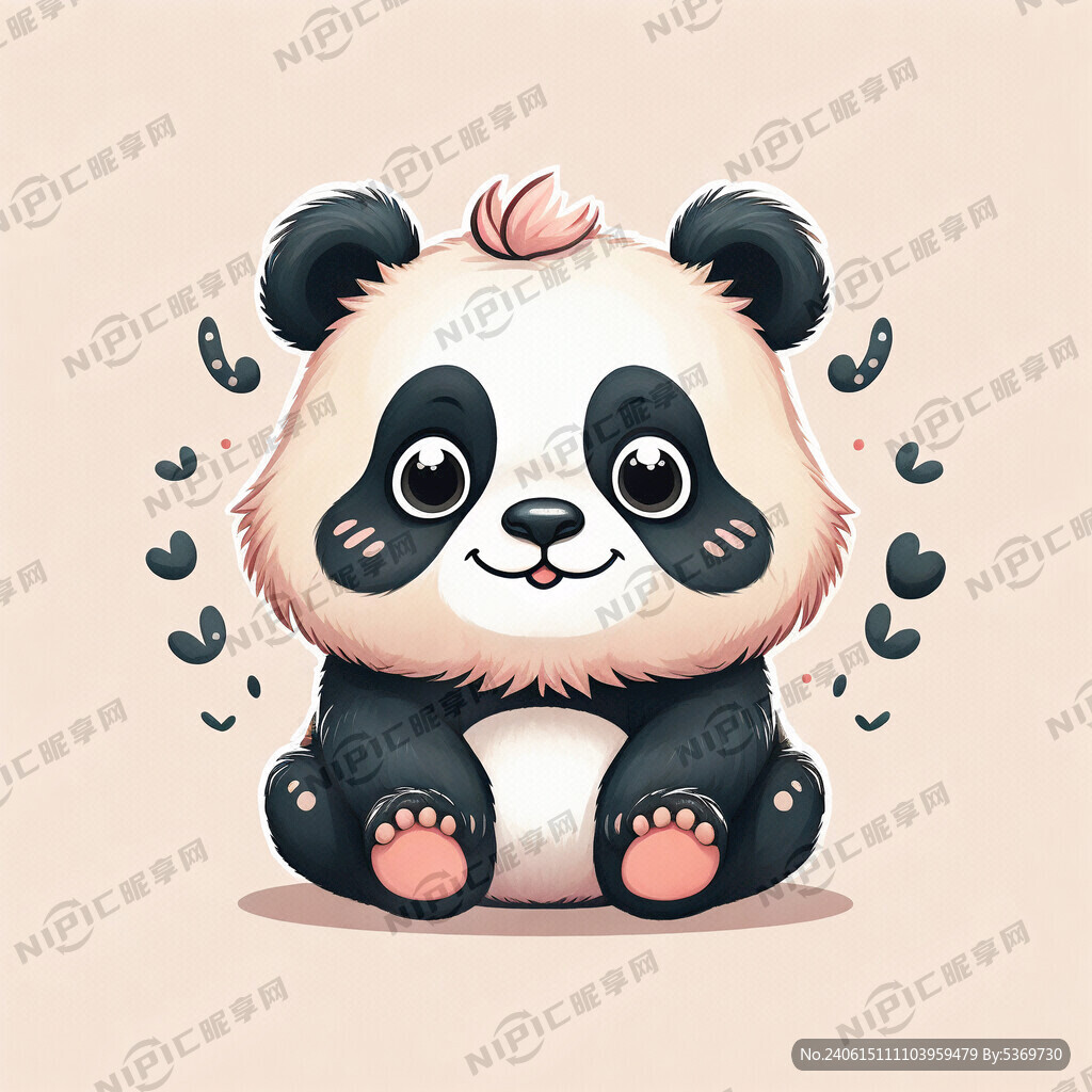 可爱熊猫 卡通 头像