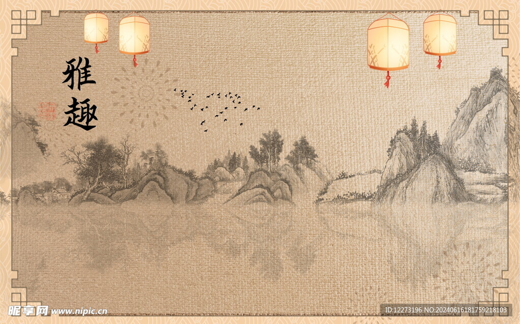 背景墙装饰画         