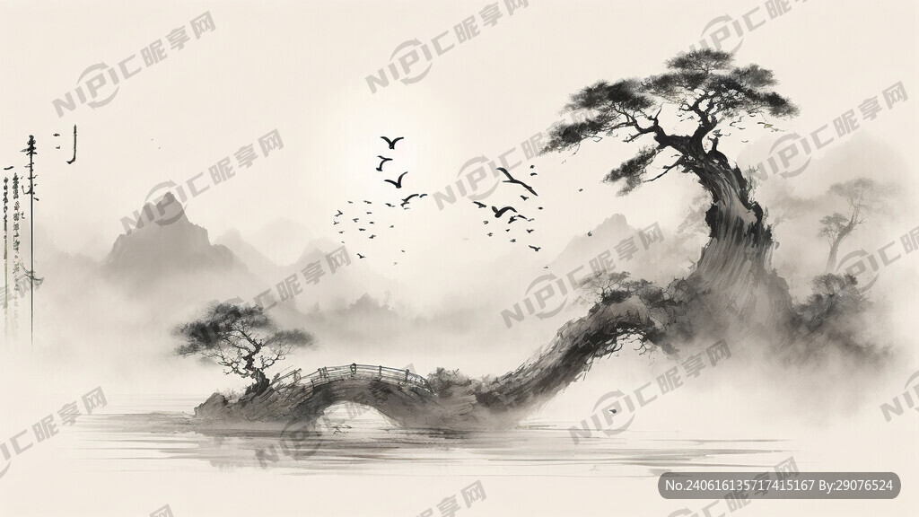 复古 清新 树干 中式