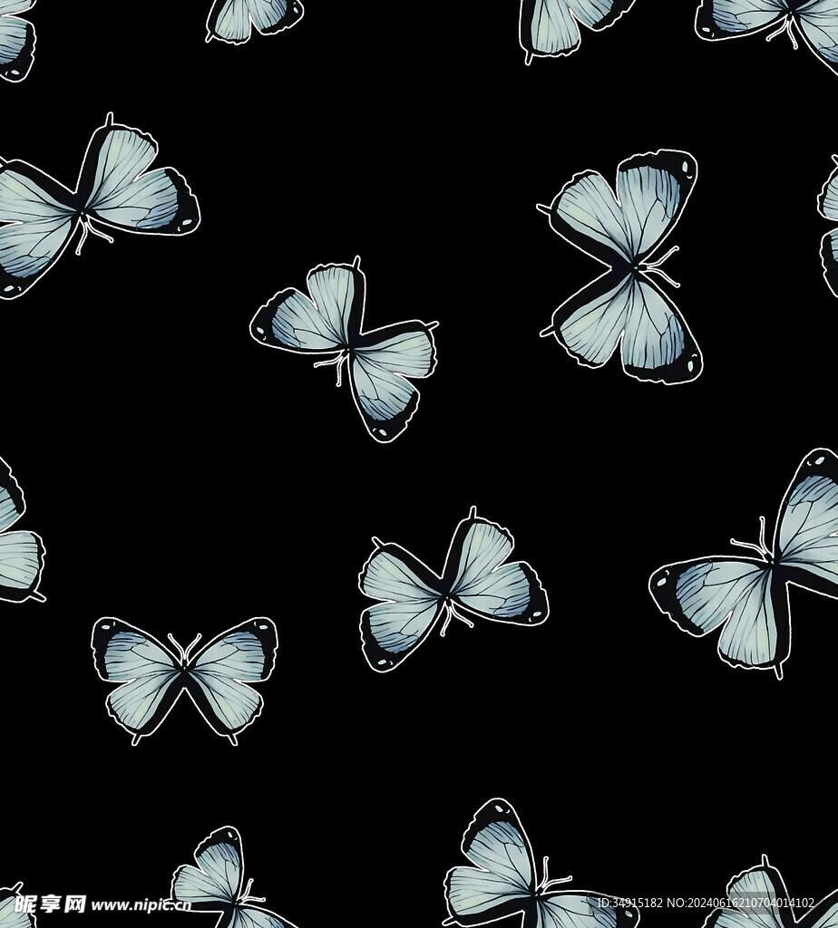 蝴蝶 数码印花