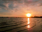 奥克兰海边夕阳风光