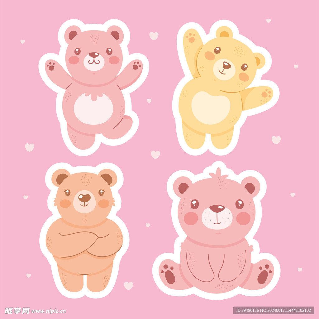4款可爱卡通小熊