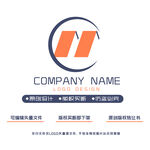 MM标志简约高级logo设计