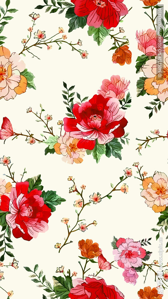 水彩花