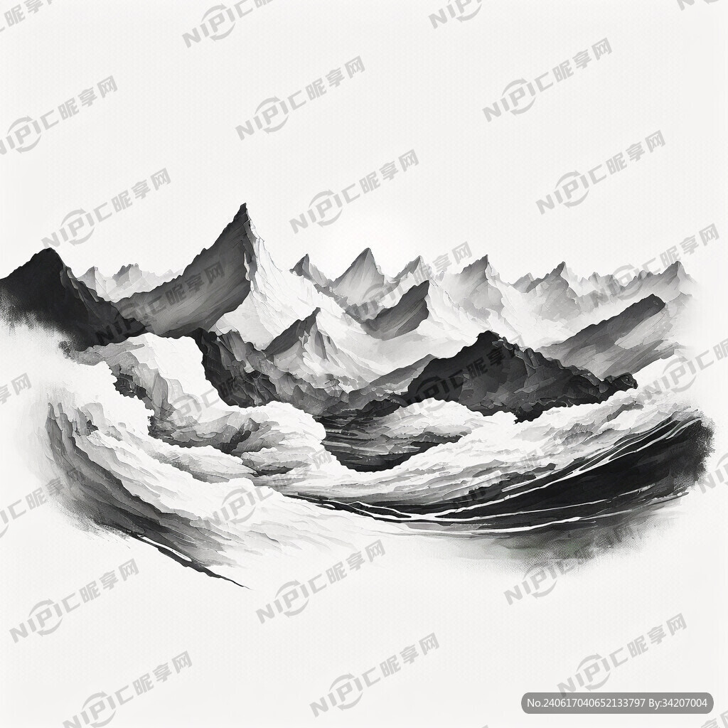 纯线条画 纯色线条 纯白背景