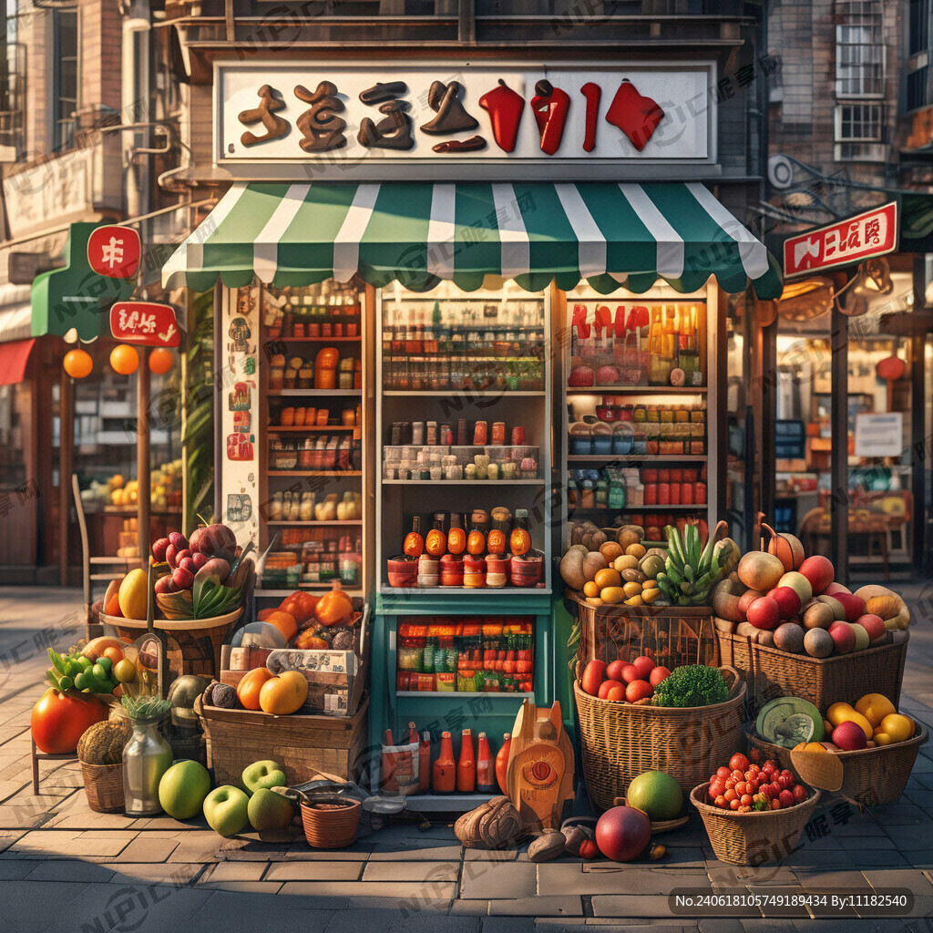 蔬菜水果档店招