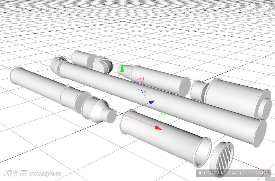 C4D模型 管子