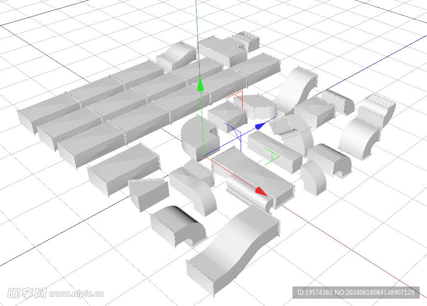 C4D模型 管子