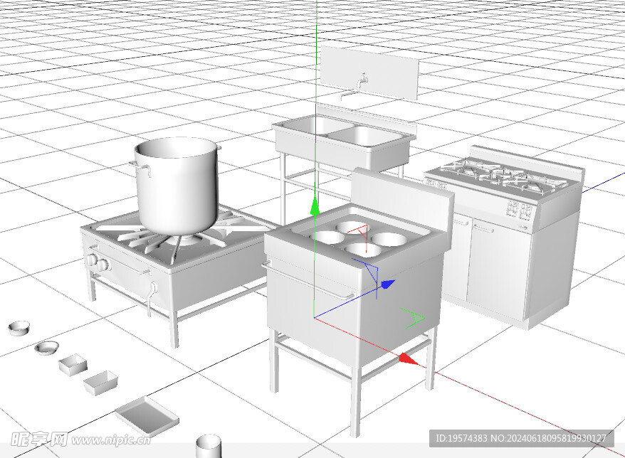 C4D模型 厨房
