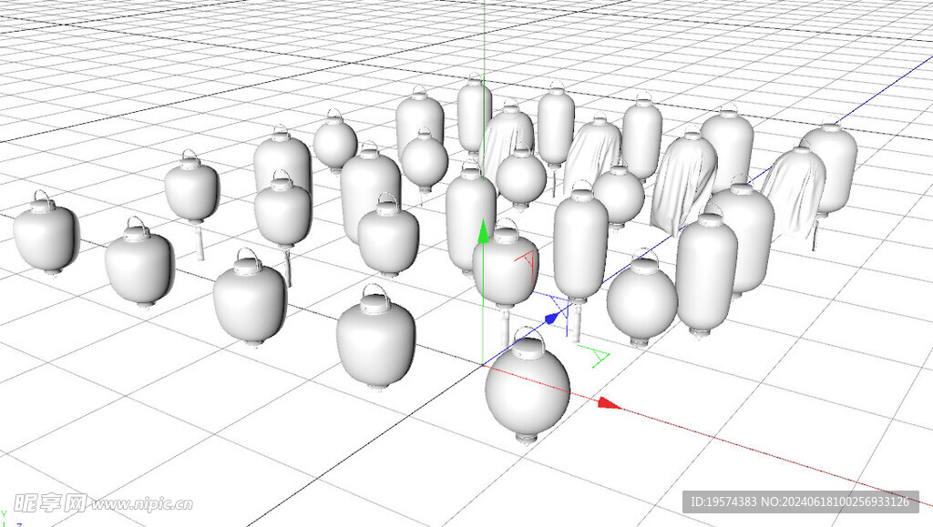 C4D模型 灯笼