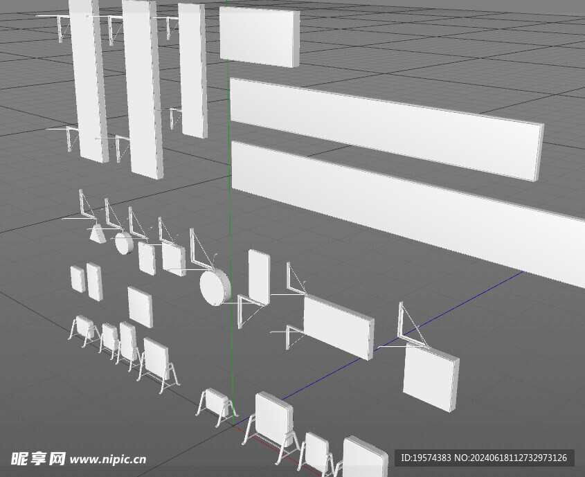 C4D模型 路牌