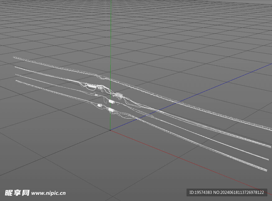 C4D模型 电线
