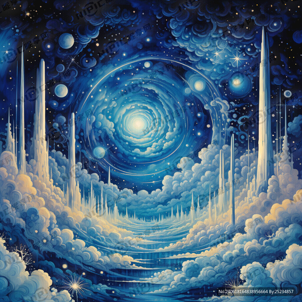 宙美好未来 蓝底