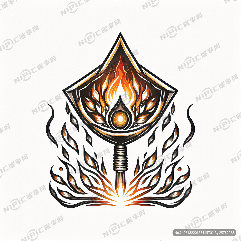 珠宝公司标志下面元宝上面火把