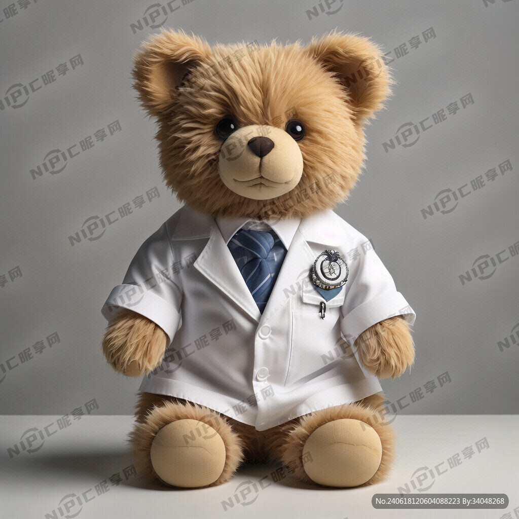 穿白大褂的泰迪熊