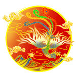 国潮烫金凤凰         