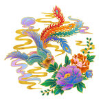 国潮烫金凤凰         