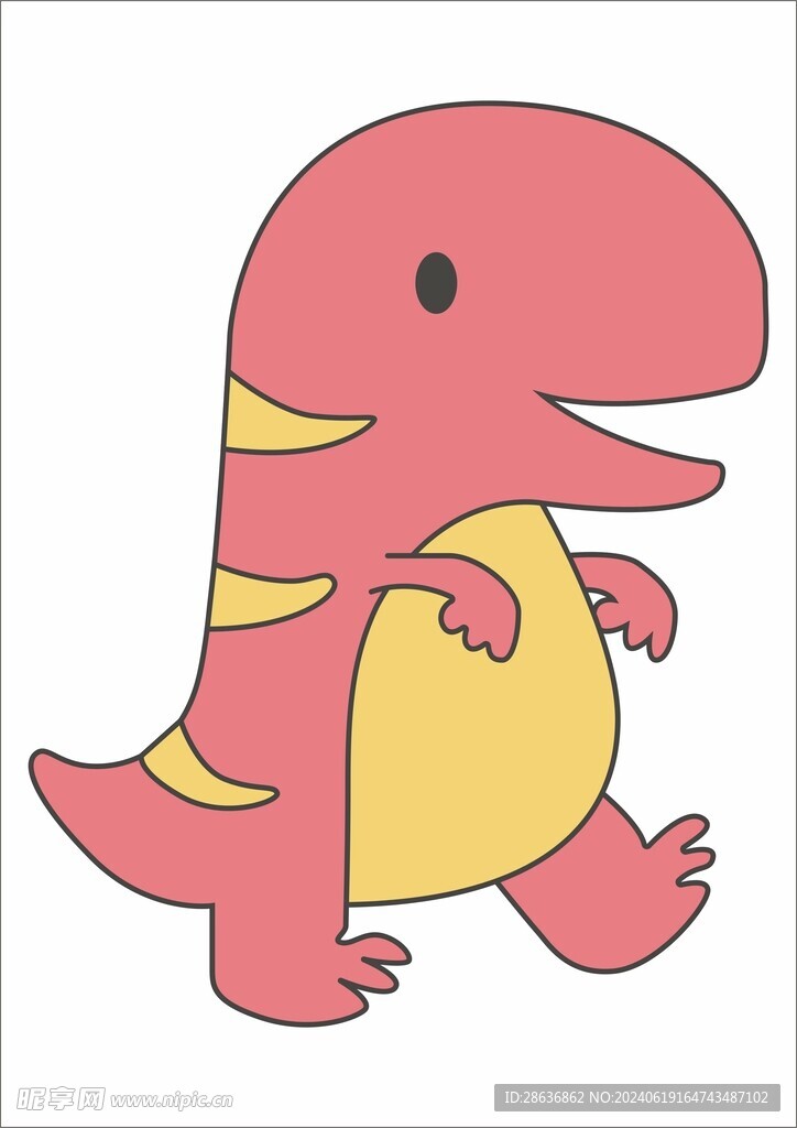 卡通可爱动物恐龙