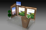 展览3D模型 二面开口