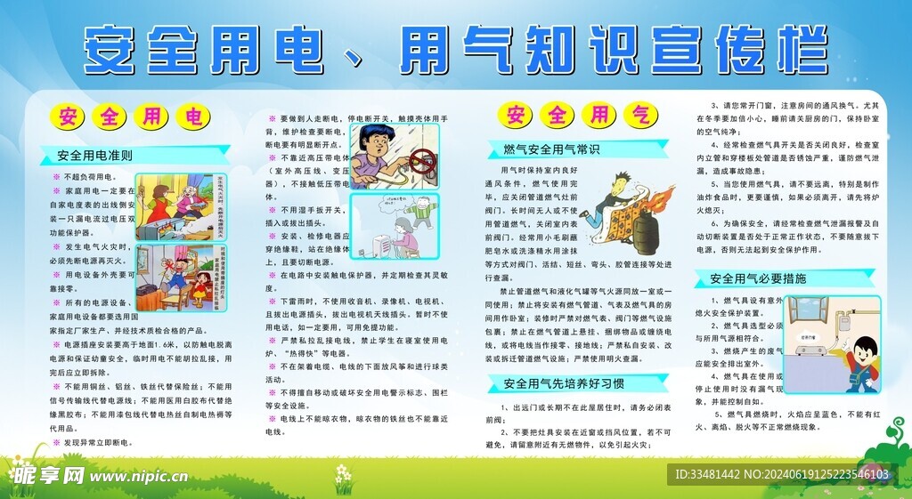 安全用电用气知识宣传栏