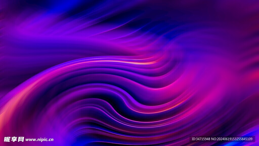紫色波浪抽象立体造型