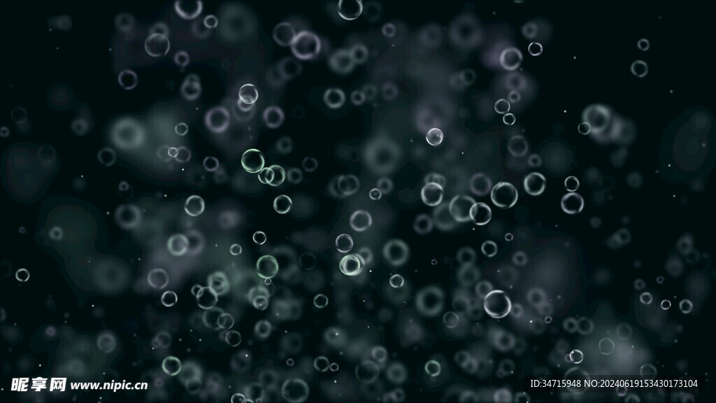 黑底泡泡抽象造型